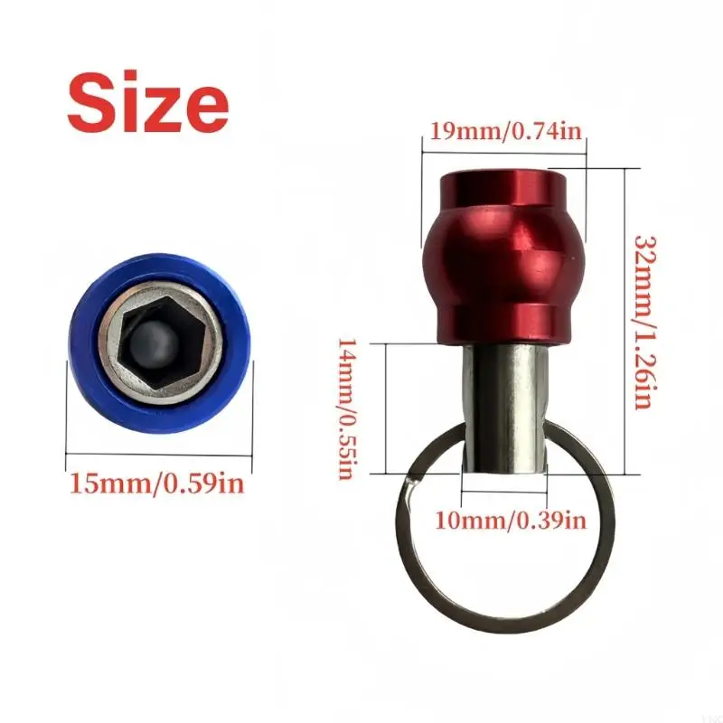 6pcs Hexagonal Handle Bit Holders Set Multifungsi Bit Pemegang untuk Perubahan Bit Cepat Y4QC