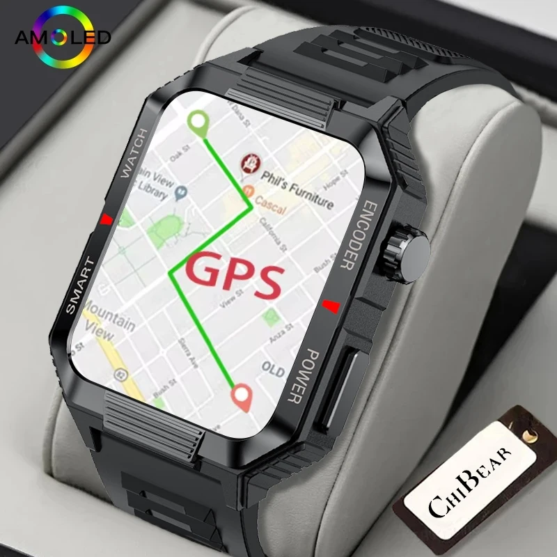 

Для HUAWEI GPS спортивные умные часы мужские мониторинг сердечного ритма и здоровья полный сенсорный экран водонепроницаемые Bluetooth вызов NFC умные часы 2025
