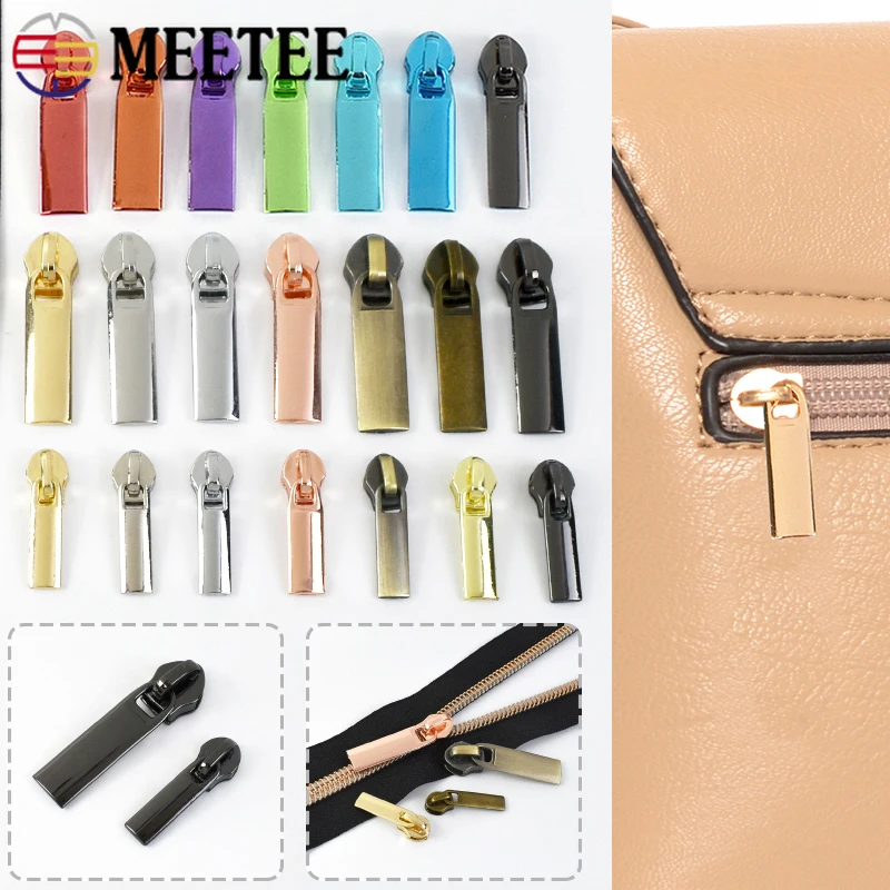 5-20 قطعة 5 #   سحابات معدنية المتزلجون ل النايلون سستة أشرطة حقيبة محفظة السحابات رؤساء الملابس البريدي تسحب طقم تصليح DIY بها بنفسك الخياطة الملحقات