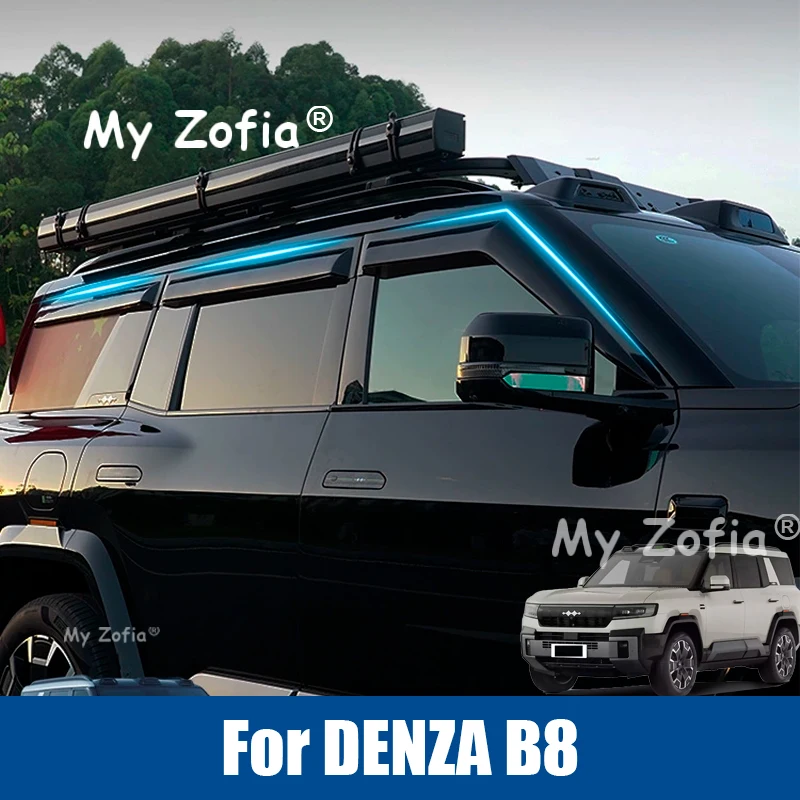 

For DENZA B8 Leopard 8 2025 2026 Car Styling Window Visor Protector Sun Rain Shelter Weather Shield Auto External Accessories