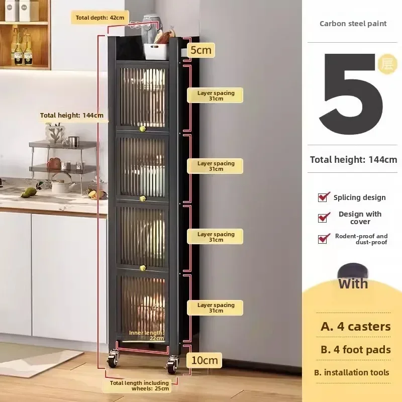 

Kitchen Crevice Storage Cabinet Bathroom Refrigerator Crevice Cabinet Narrow Cabinet With Door Floor To Ceiling Locker Against