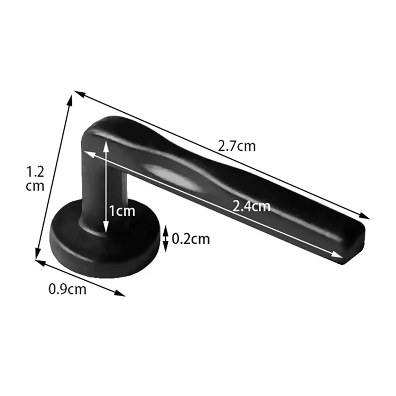 1/6 1/12 Poppenhuis Deurklink Ob11 Poppenhuis Miniaturen Metalen Deur Trekgrepen Sloten Accessories