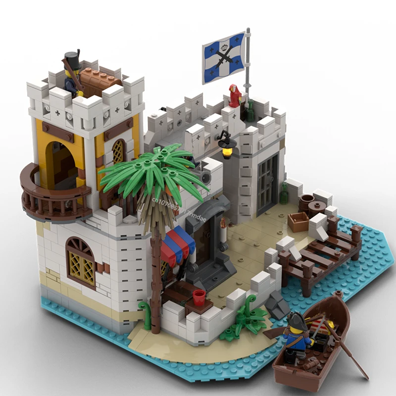 New 1149PCS medieval Pirate Series MOC modular Lagoon Lockup model DIY creative ideas children Toy Gift building blocks MOC-6267