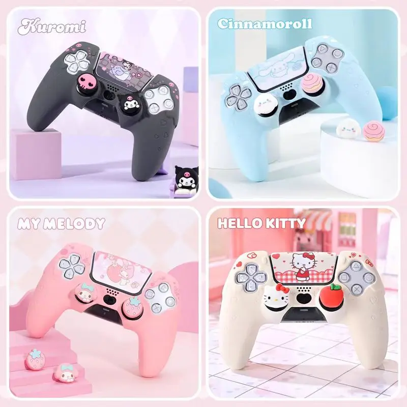 Brandneue Actionfiguren Cinnamoroll Kuromi Pochacco Cartoon PS5 NS Pro Niedliche Switch Pro Gamepad-Schutzhülle Sturzsicher Digital