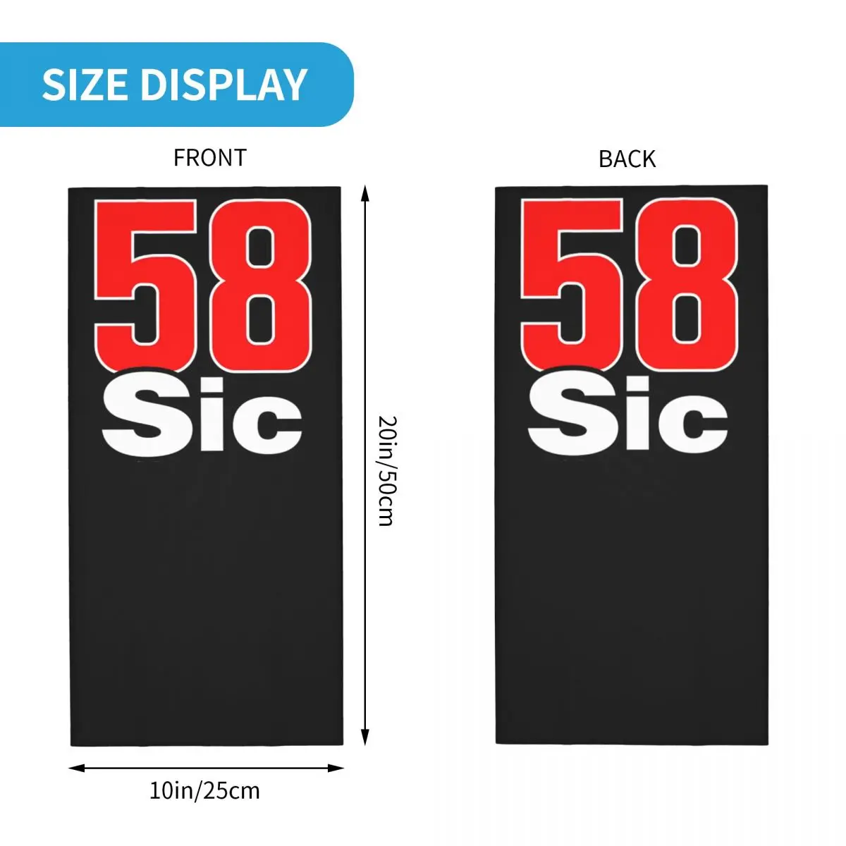 Marco Simoncelli Motocross Bandana Neck Cover Printed Moto GP Wrap Scarf Multi-use Balaclava Cycling Unisex Adult All Season