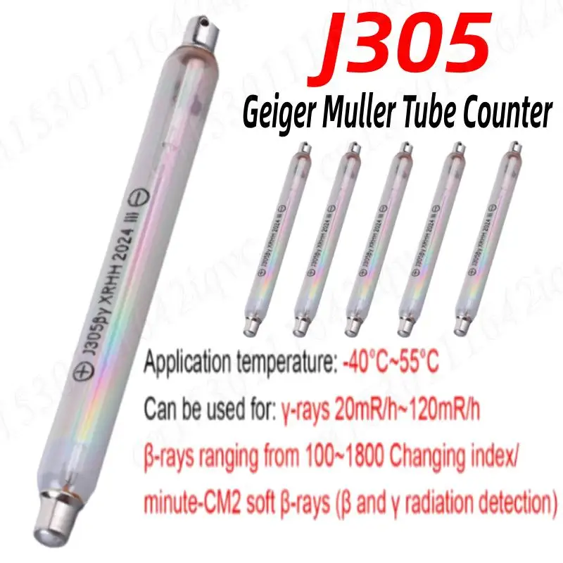 1-5Pcs J305 Geiger Muller Tube Counter 20mR/h~120mR/h 0.1 MeV GM Detectors Geiger Counter Tube for Nuclear Radiation Detector