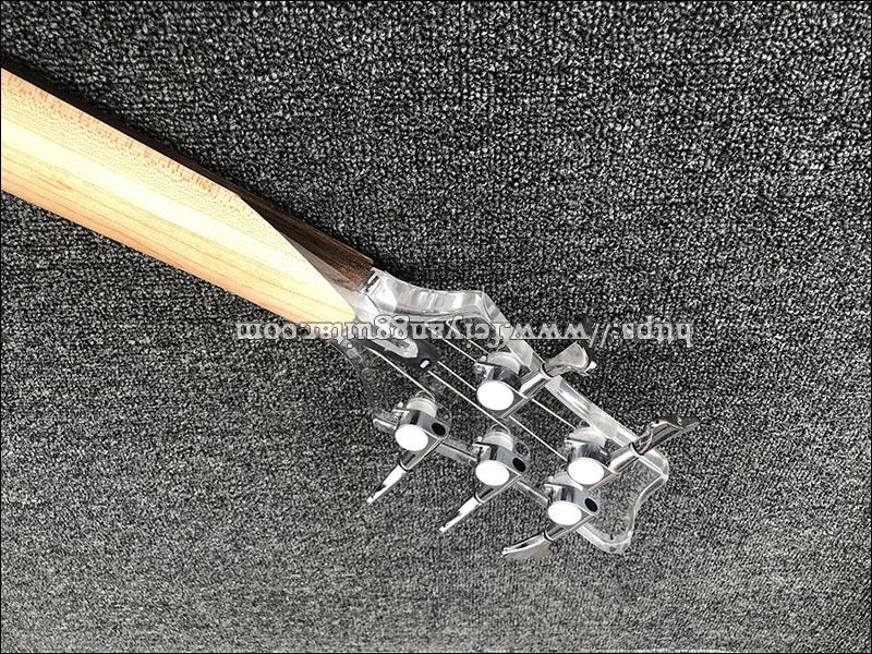 Electric Bass Guitar, Acrylic Body, Rosewood Fingerboard with LED Light, 5 Strings, High Quality Bass Guitar,Free shipping