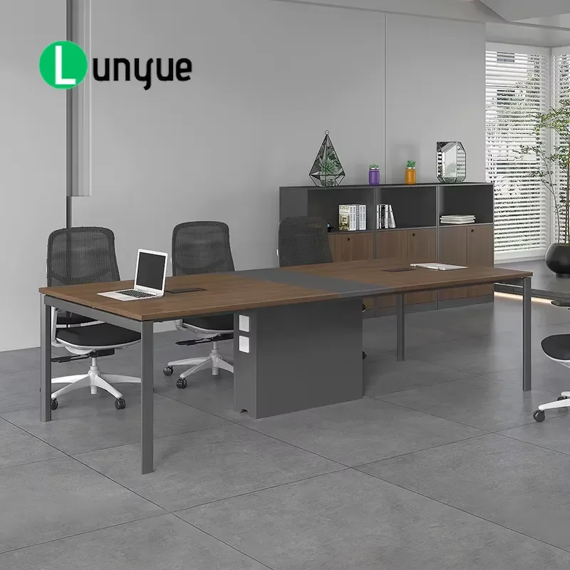 Large Modern Conference Table Simple Long Meeting Desk Negotiation Table with Chairs for Office Meeting Room Furniture Set
