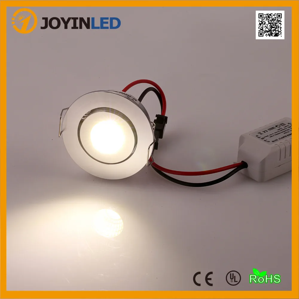 Factory price 110V Or 220V Dimmable 3W Cob Led Downlights 50mm Small Recessed Ceiling Mini indoor Lights indoor led down lights