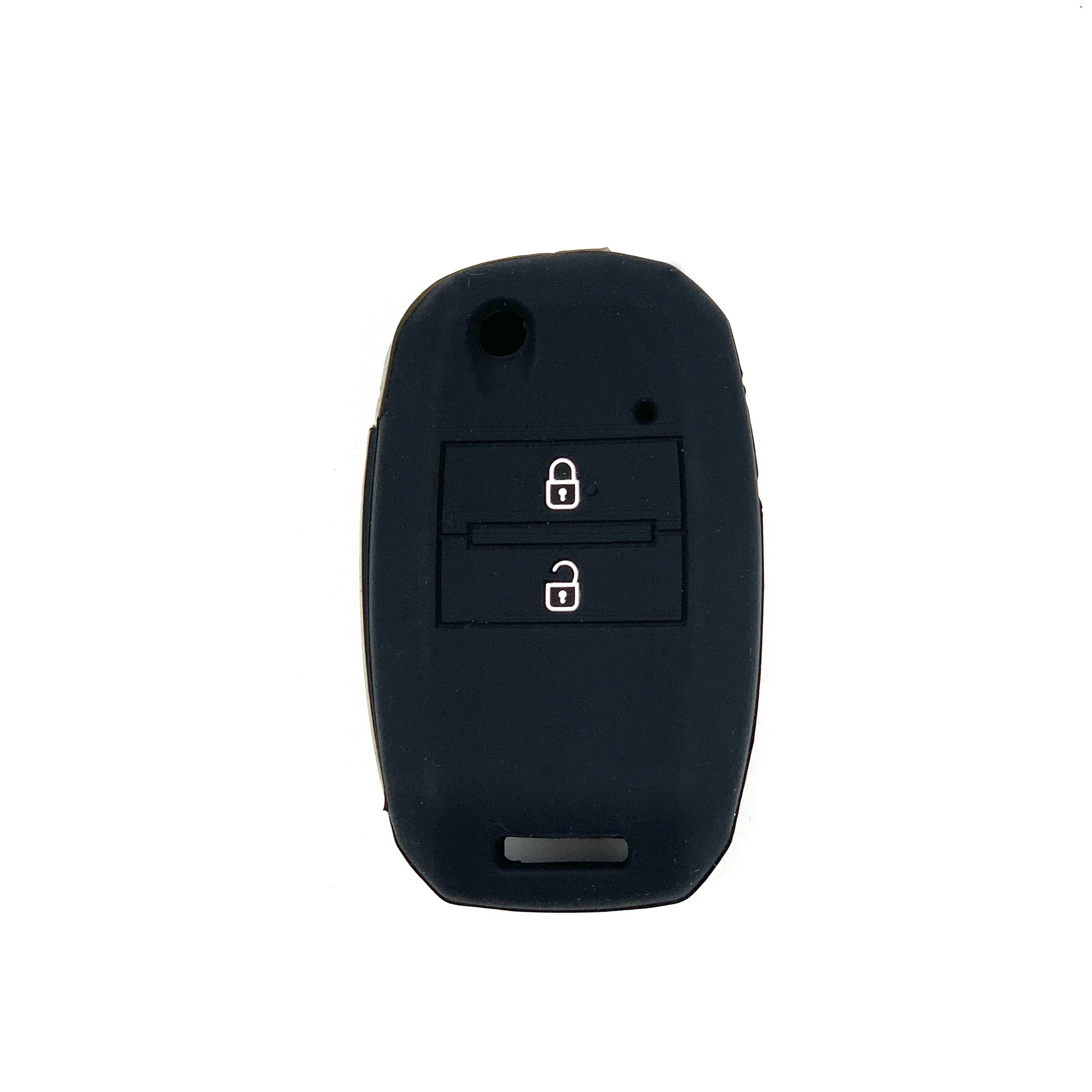 Silicone Key Cover FOB Case 2Button Flip Folding Key Case For Kia Carens/Cerato/Forte/K2/K3/Sorento/Ceed Car Styling