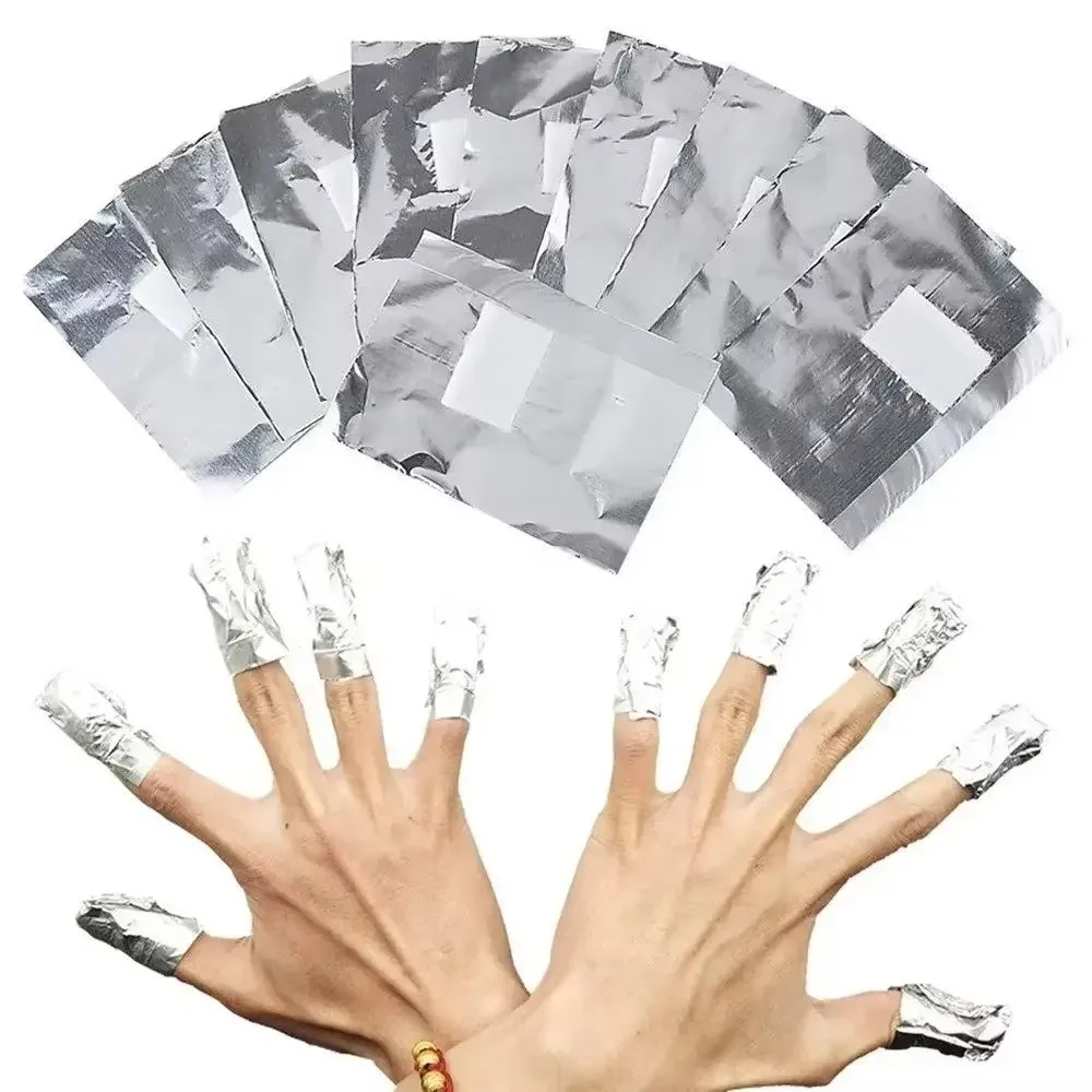 50/100 stücke Aluminium Nagellack Wrap Reinigung DIY Nagel Pflege Gel Nagellack Entferner Polish Remover Maniküre Werkzeuge