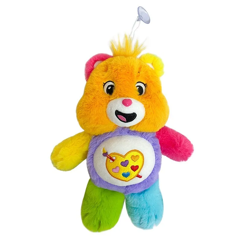 Miniso Genuine Carebears Love Bear, nueva mochila de felpa colorida, colgante con ventosa, decoración de muñecas, enviar regalo de cumpleaños