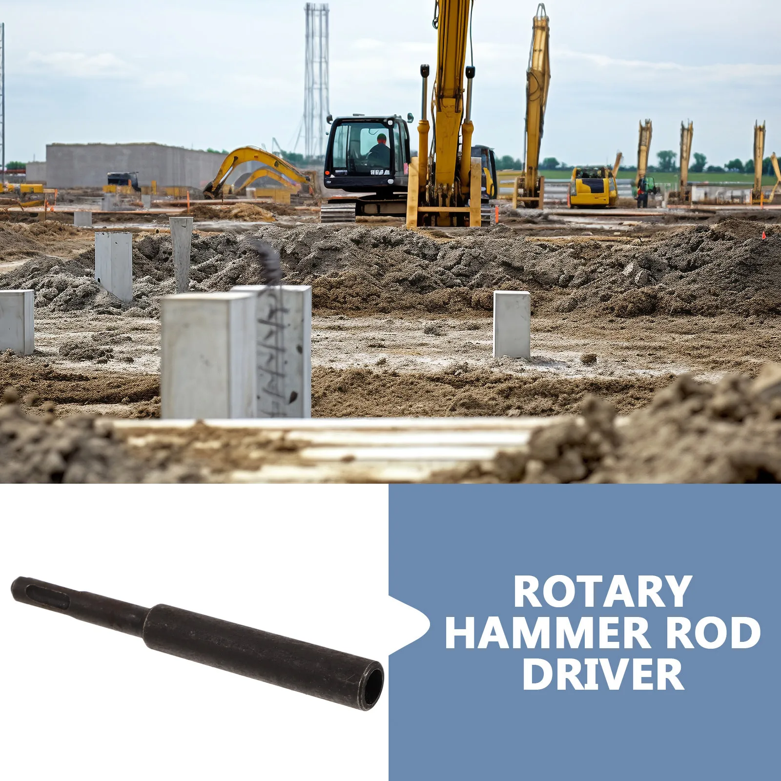 

Versatile Grounding Rod Driver Tool Hammer Drills Supply Quick Installation Tough Soils Steel Rod Drivers Hammer Drills Supply