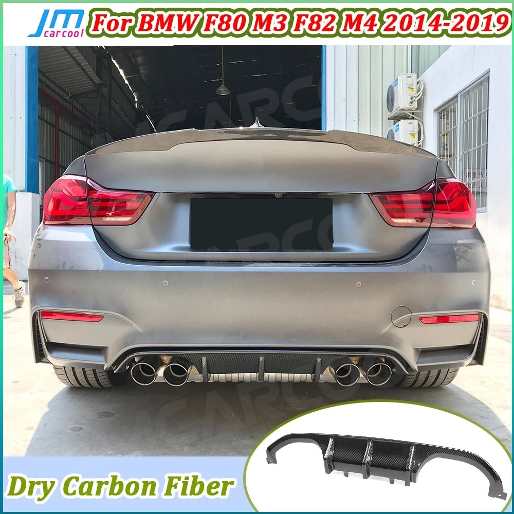 Dry Carbon Fiber Car Rear Bumper Lip Spoiler Diffuser for BMW 3 4 Serises F80 M3 F82 F83 M4 2014-2019 MP style FRP Body Kits