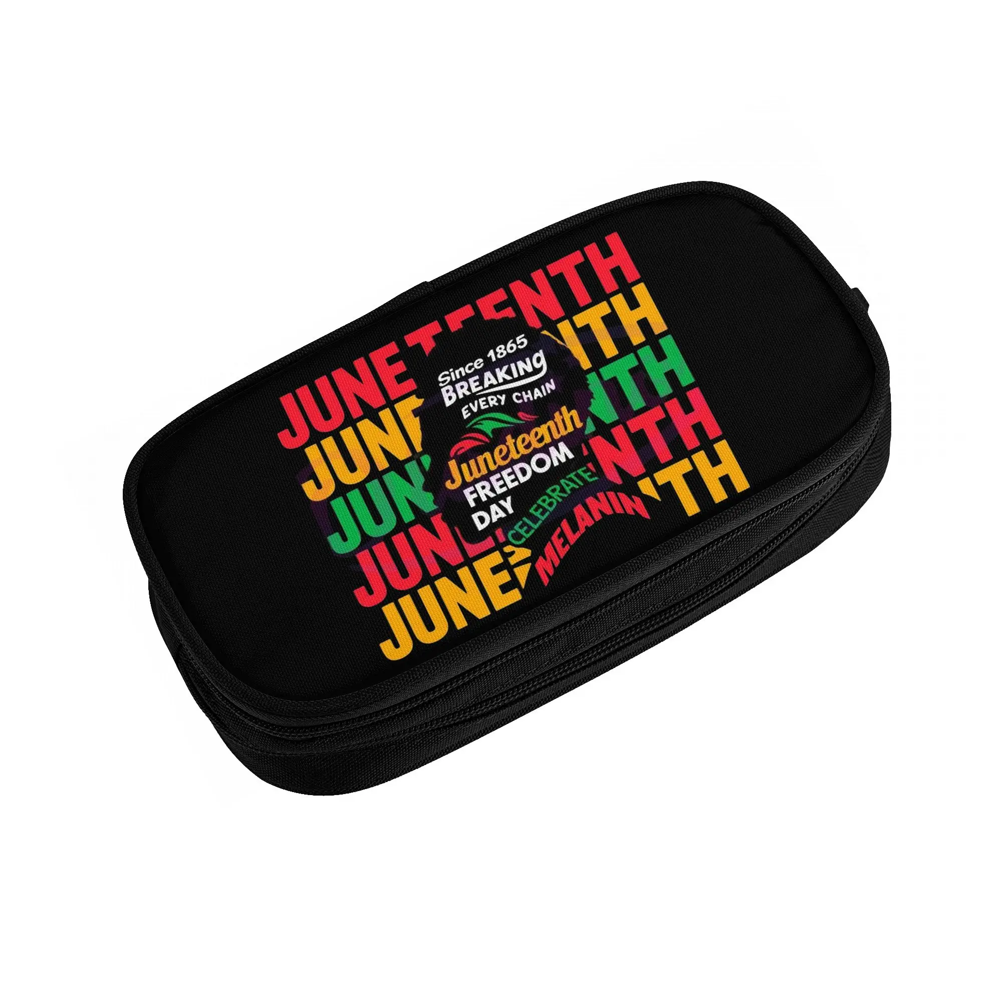 Cute Black People Power Juneteenth Freedom Day Pencil Case for Boy Girl Large Capacity  Pencil Bag School Supplies
