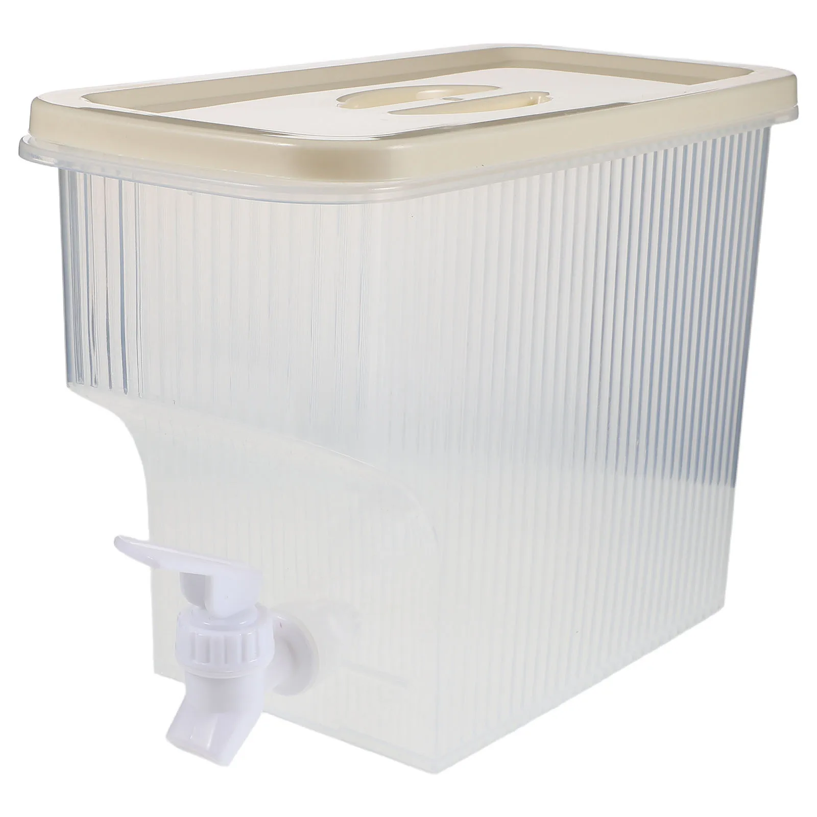 

Plastic Drink Dispenser Transparent Fridge Water Dispenser Leakproof Container Built-in Spigot for Iced Tea Juice Cold Drinks