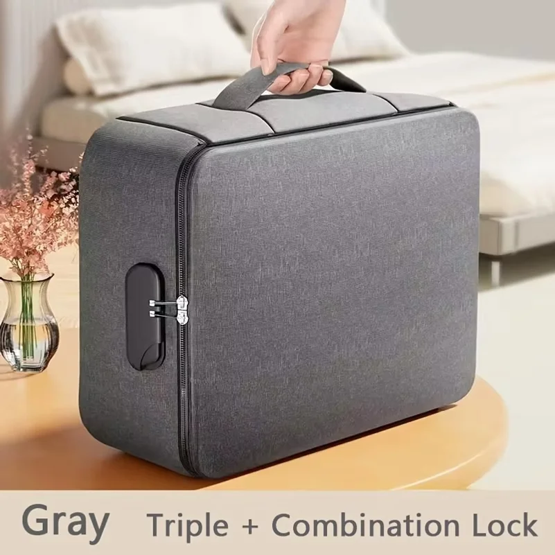 Fireproof and Waterproof & Lockable. Portable & Durable for Files, Cards, Money. Family Essential Safe Storage!