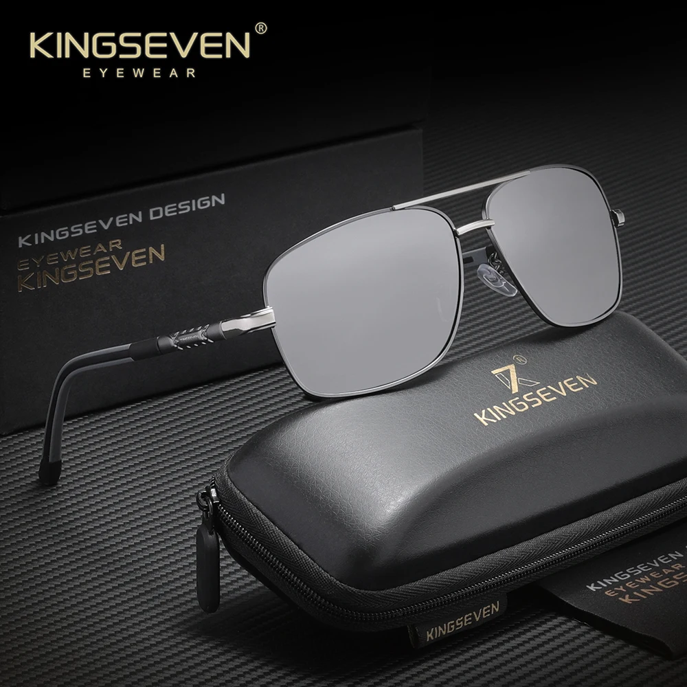 

KINGSEVEN поляризационные алюминиевые мужские солнцезащитные очки UV400, мужские модные очки, аксессуары для вождения Óculos De Sol