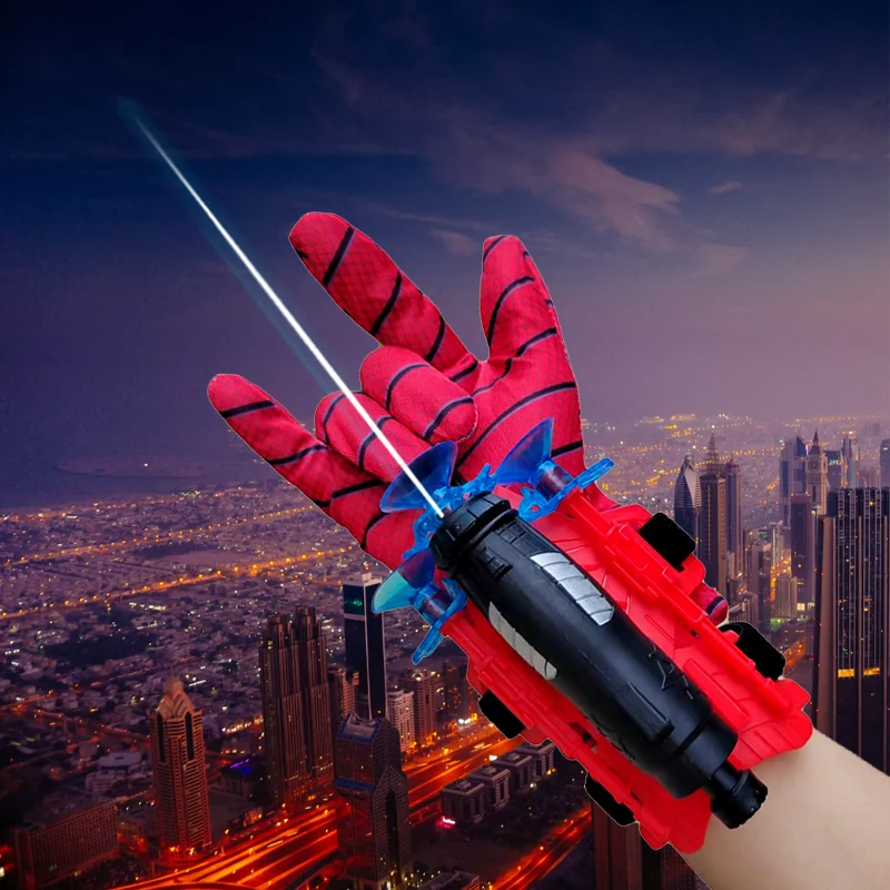 New Spider Silk Launcher Soft Bullet Gun Toy Hero Spider Silk Glove Shooting And Launching Wrist Spider Silk, Exercise Accuracy