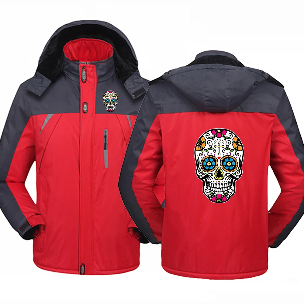 

2025 Spring And Autumn Man's High quality textured fabric Hoodies Colorful skull pattern Logo Print Urbanization Jacket Coat