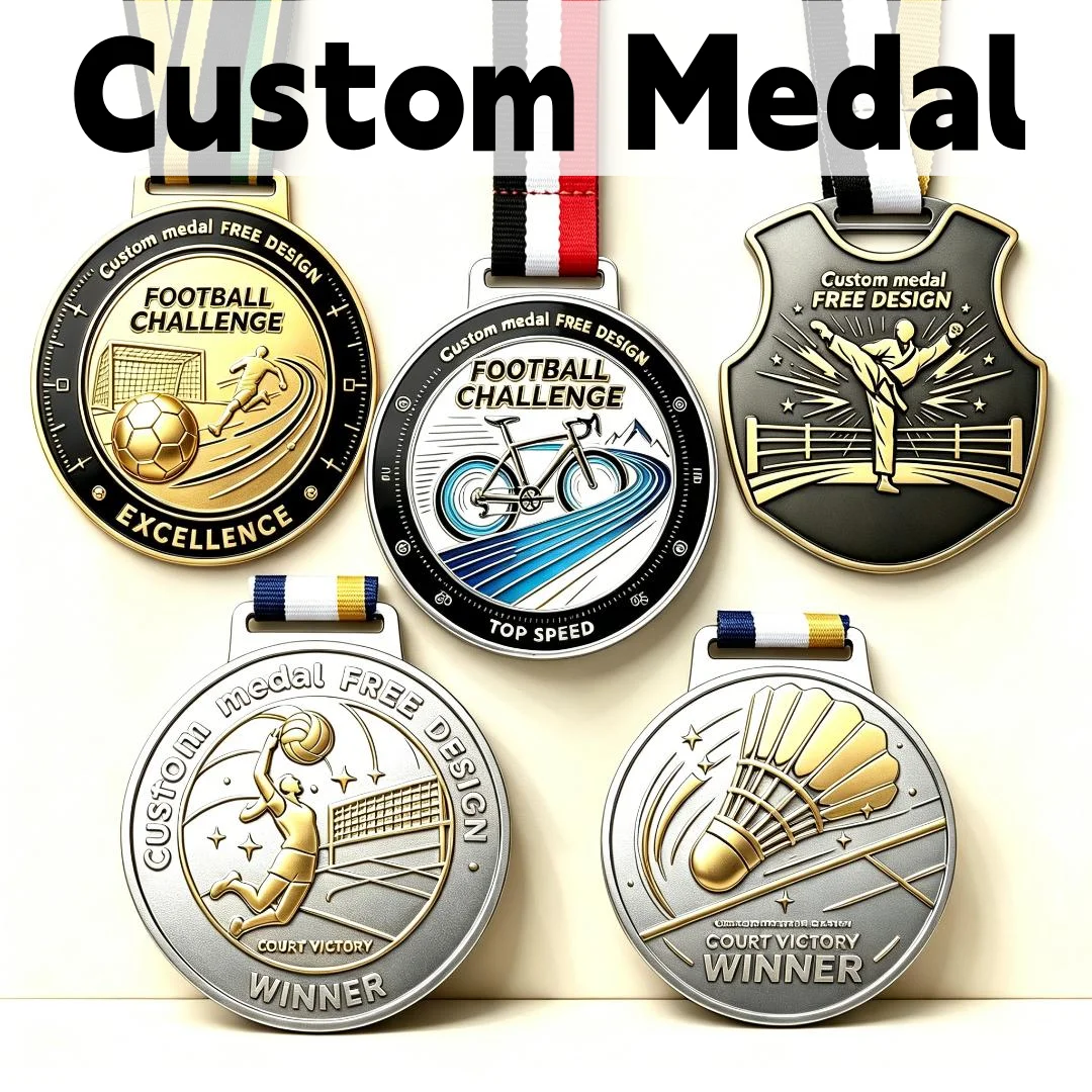 Medal Personalized Customised Taekwondo Football Badminton Medal Manufacturer Custom Design Metal Gold Silver Sports Medal