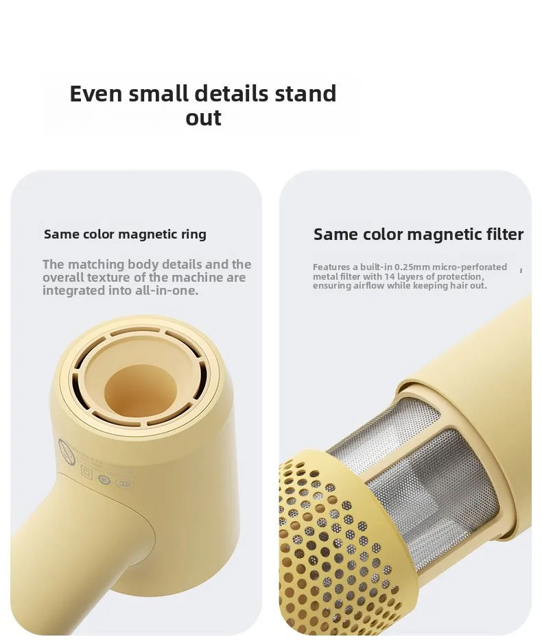 Asciugacapelli ad alta velocità SE2 per la cura dei capelli agli ioni negativi domestici, silenzioso, ad asciugatura rapida, Asciugacapelli Lefen