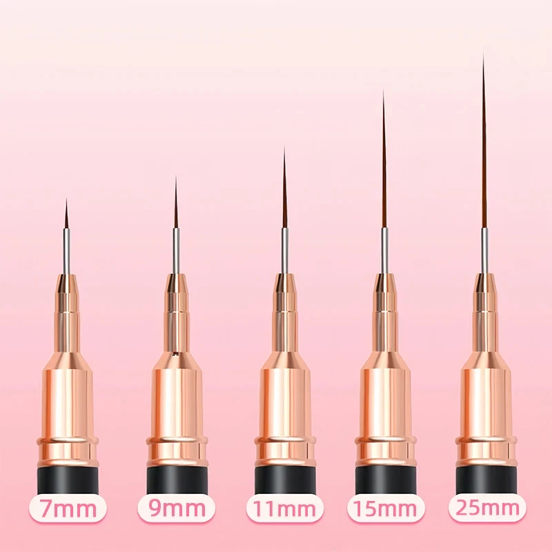 5-Piece Professional Nail Art Pen Set, Including Fine Detail Striping Pens, Ultra-Fine Line Detail Drawing Pens, Painting Pens,