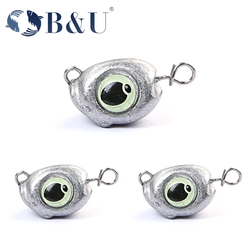 

B&U Swing Jig head cheburashka Sinker Fishing Jig Head Weights Soft Lure Group Easy combo Hook Aggravated