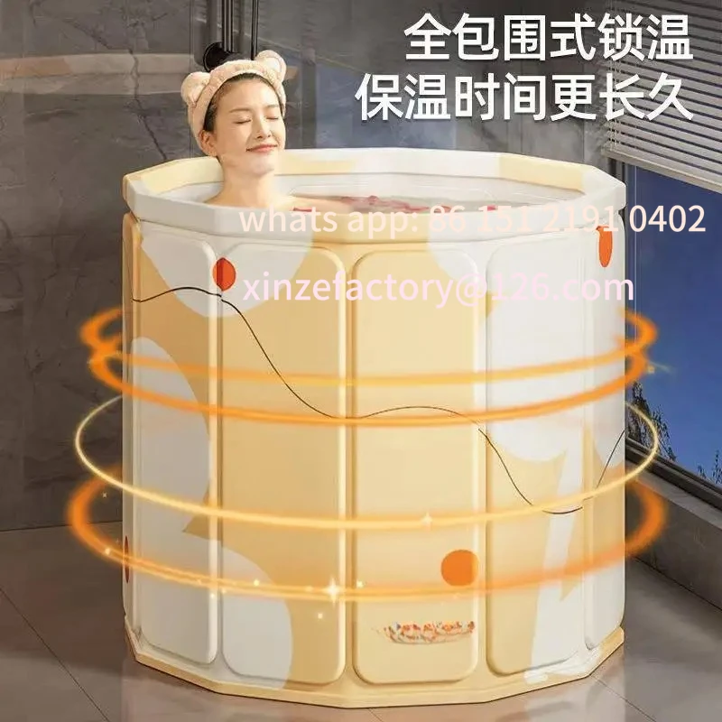 

Customizable Bath Bucket Bidet Swimming Bucket Adult Bath Full Body Bath Bucket Folding Adult Household