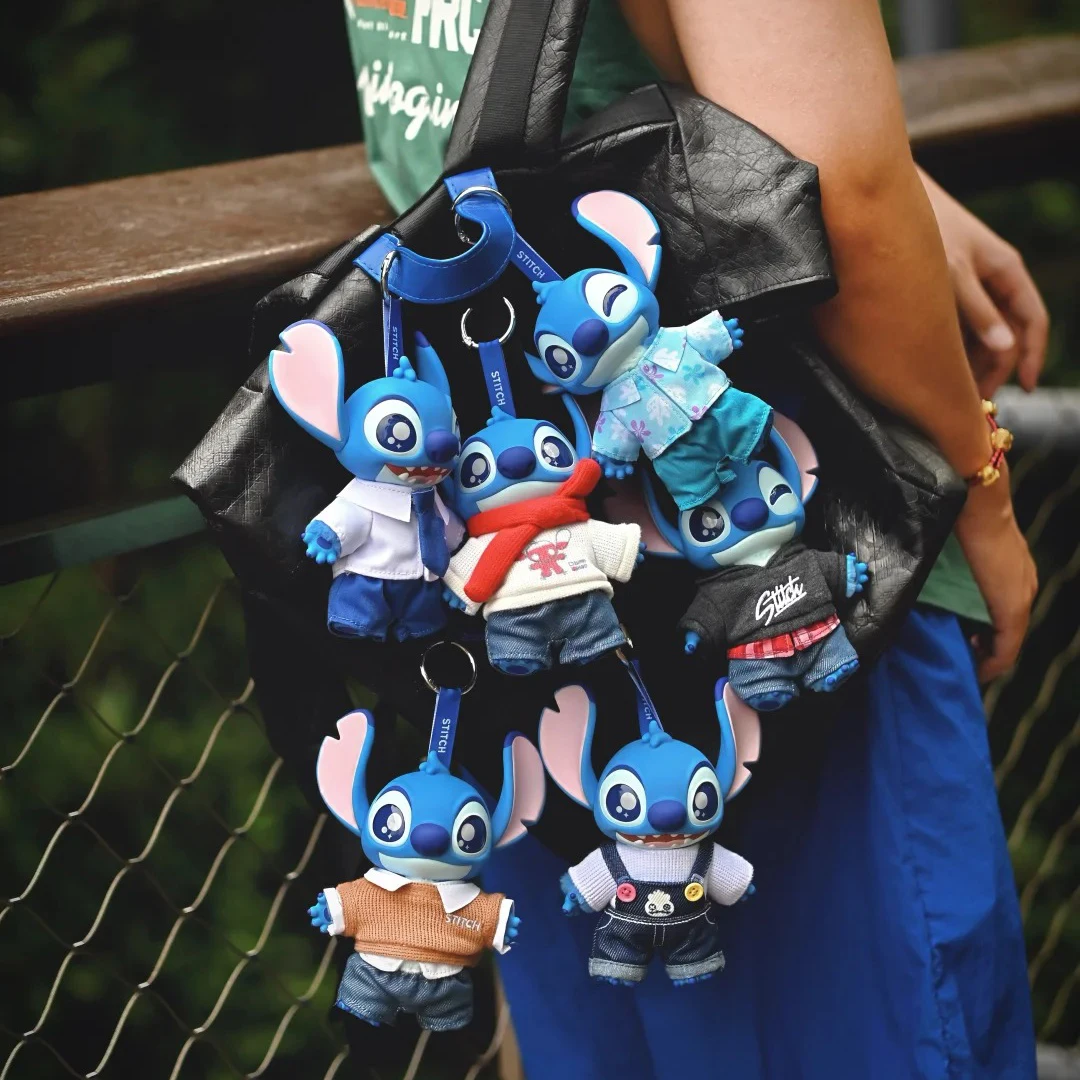 Toptoy Disney Stitch Vinyl Plush Blind Box Trendy Ornament Cute Show Pendant Birthday Gift Bag Decor Collectible Trendy Series