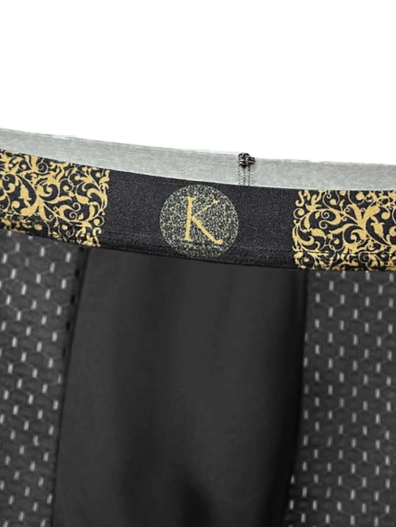 1PC Men's Mesh Ice Silk Boxer Shorts - Luxury Retro Gold Print, Quick-Dry Breathable Underwear, Plus Size Available