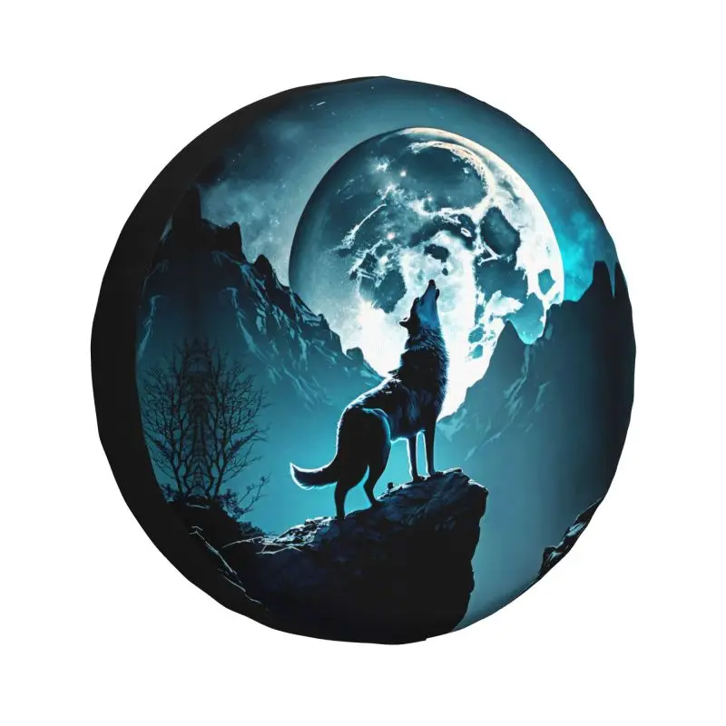 

Чехол на запасное колесо с изображением волка на заказ для Prado Pajero Wrangler Jeep RV SUV, аксессуары для кемпера, 14 дюймов, 15 дюймов, 16 дюймов, 17 дюймов