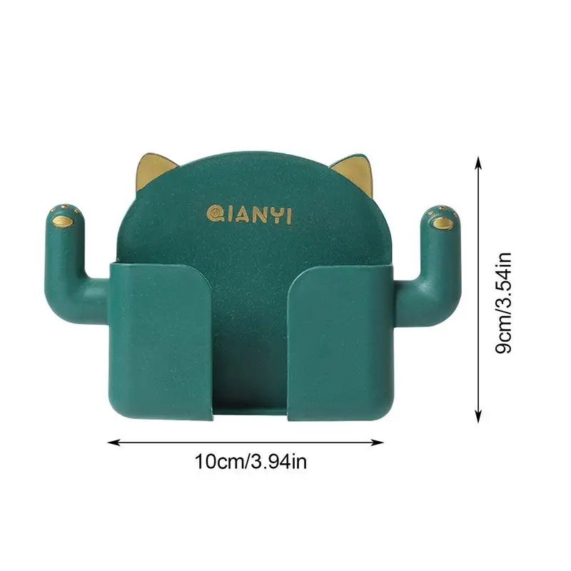 1pcs Punch-free Mobile Phone Holder Wall Mount Stand Remote Control Organizer Storage Box Charging Bedside Container Rack