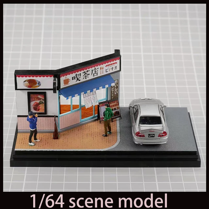 

1:64 Scene Model Japanese Coffee Shop Model Is Suitable for 1/64 Car Model Display Scenes
