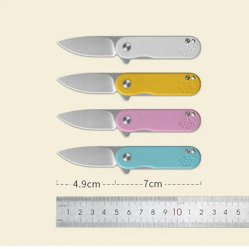 D2 Steel Blade G048 Pocket Folding Knife G10 Handle EDC Outdoor Camping Self-defense Portable Tools Flipper For Man Gift T025