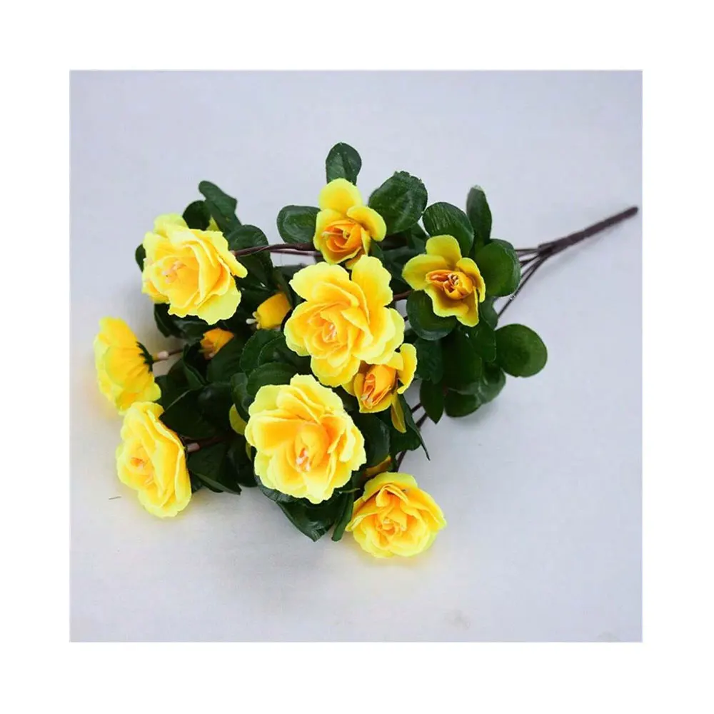 Outdoor Herbst Künstliche Rote Azalea Hochwertige Blumen Büsche UV-beständig Dekor Gefälschte Blumen Home Dekorationen Klein Für Garten – Detail 8