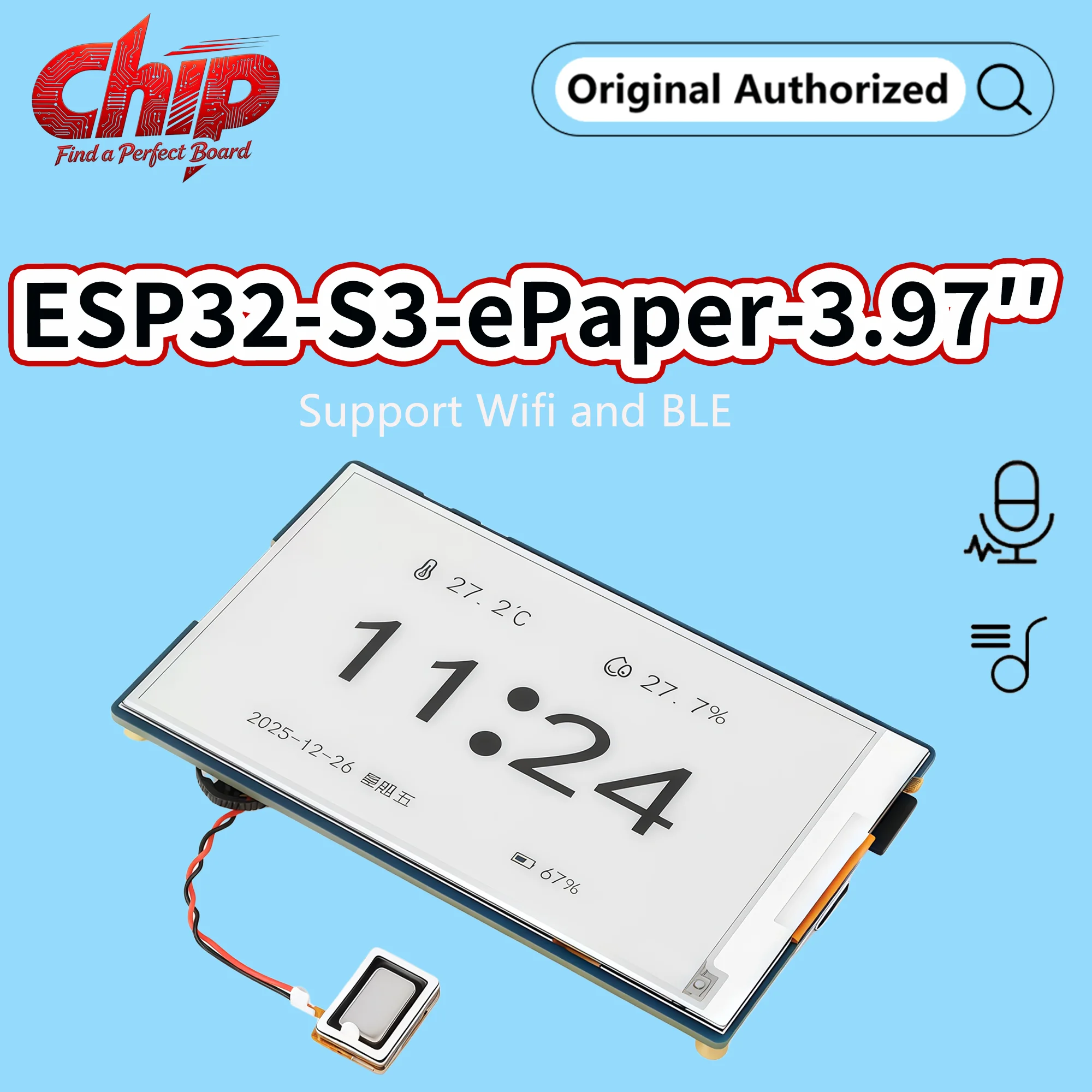 waveshare-esp32-s3-397inch-e-paper-development-board-with-800-×-480-pixels-supports-wi-fi-and-ble-5-onboard-microphones