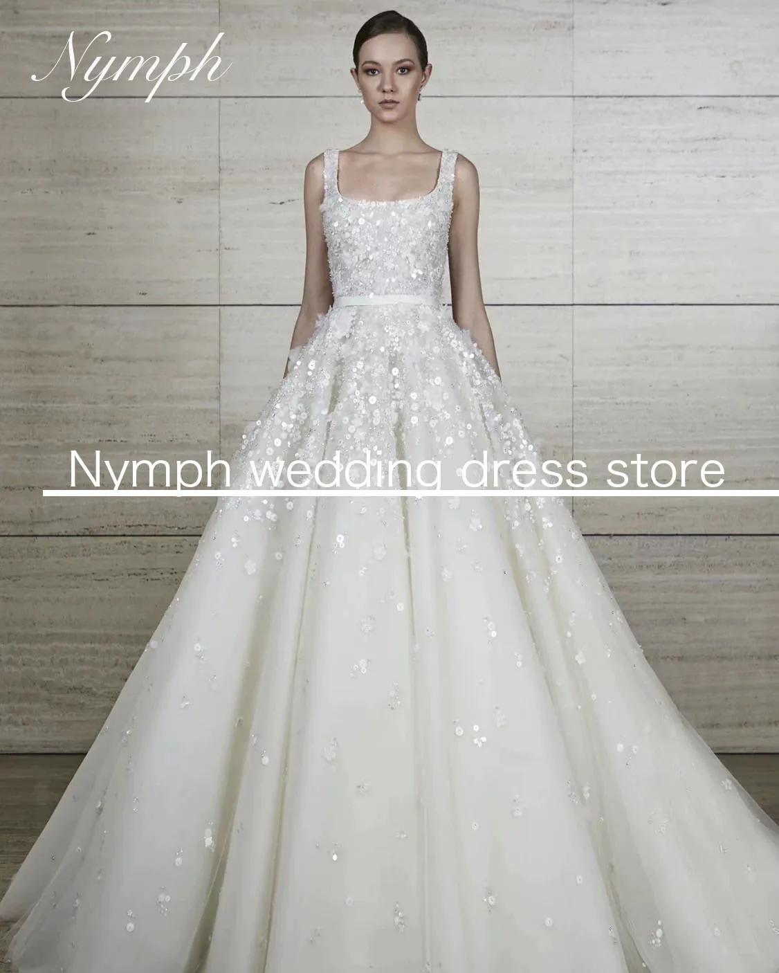 

customized Gorgeous Women's Wedding Dresses Shiny Elegant Spaghetti Straps Princess Bridal Gown Formal Party vestidos de novia