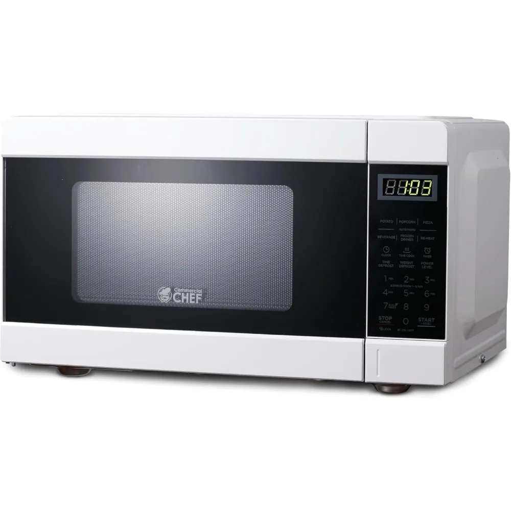 

0.9 Cu Ft Microwave with 10 Power Levels with Digital Controls, Countertop Microwave with Timer and Quick-Touch Menu, White