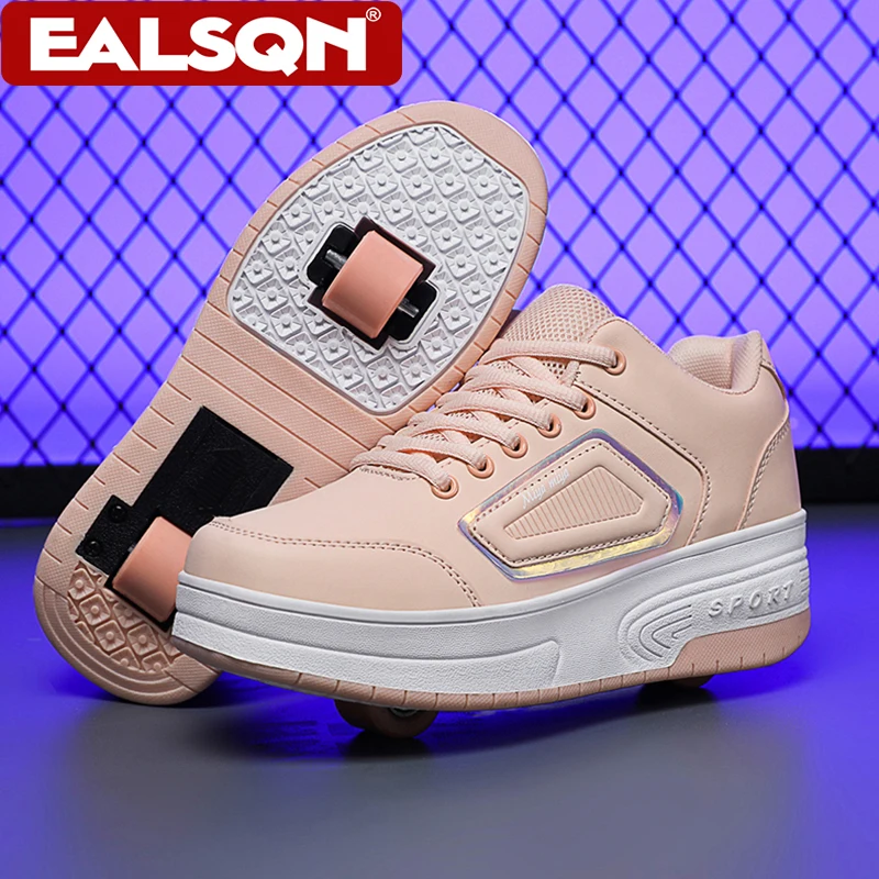 

Новые детские кроссовки для бега с двумя колесами, универсальные роликовые кроссовки для взрослых и детей, для активного отдыха и прогулок, для женщин.