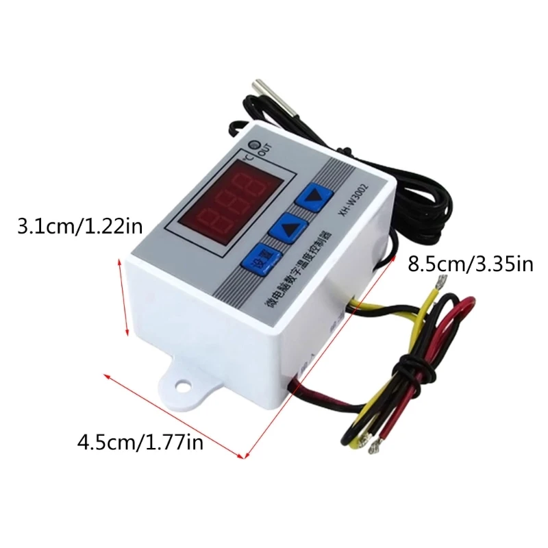 Ipiip เทอร์โมคอนโทรลเลอร์อุณหภูมิแบบดิจิตอล Thermoregulator Incubator 220V 12V 24V