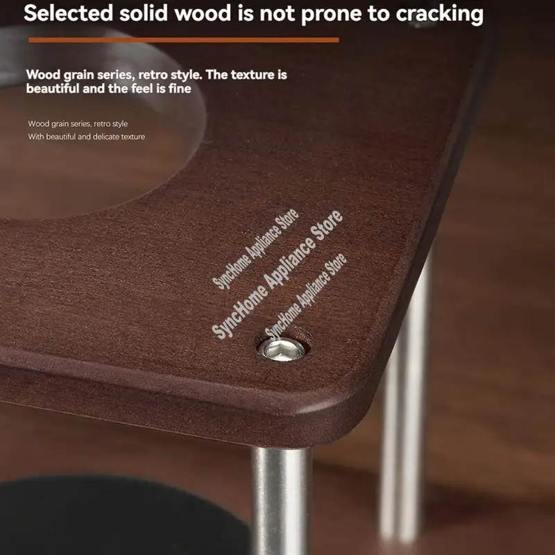 

Coffee Dripper Stand Wood Coffee Filter Holder With Base Pour Over Coffee Station Versatile Organizer Coffee Utensil Storage