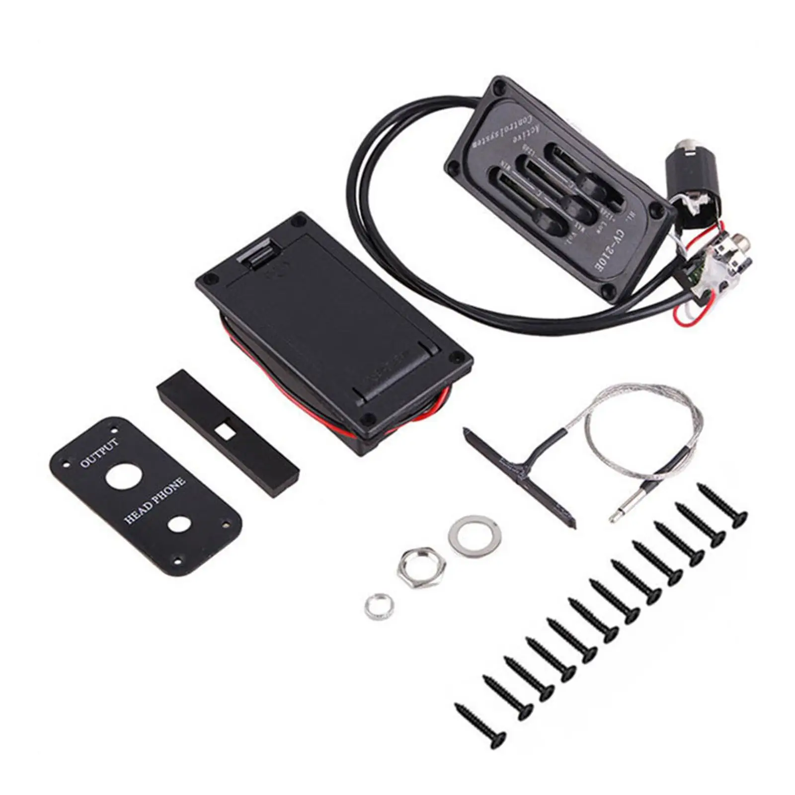 High-fidelity Violin Pickup Piezo Transducer Microphone EQ for Acoustic Guitars Mandolins and Ukuleles
