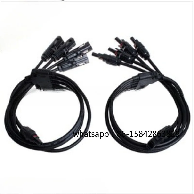 Photovoltaic connector Y-type five-way MC4 connector 4 sink 1 branch 4 in and out(1pcs)
