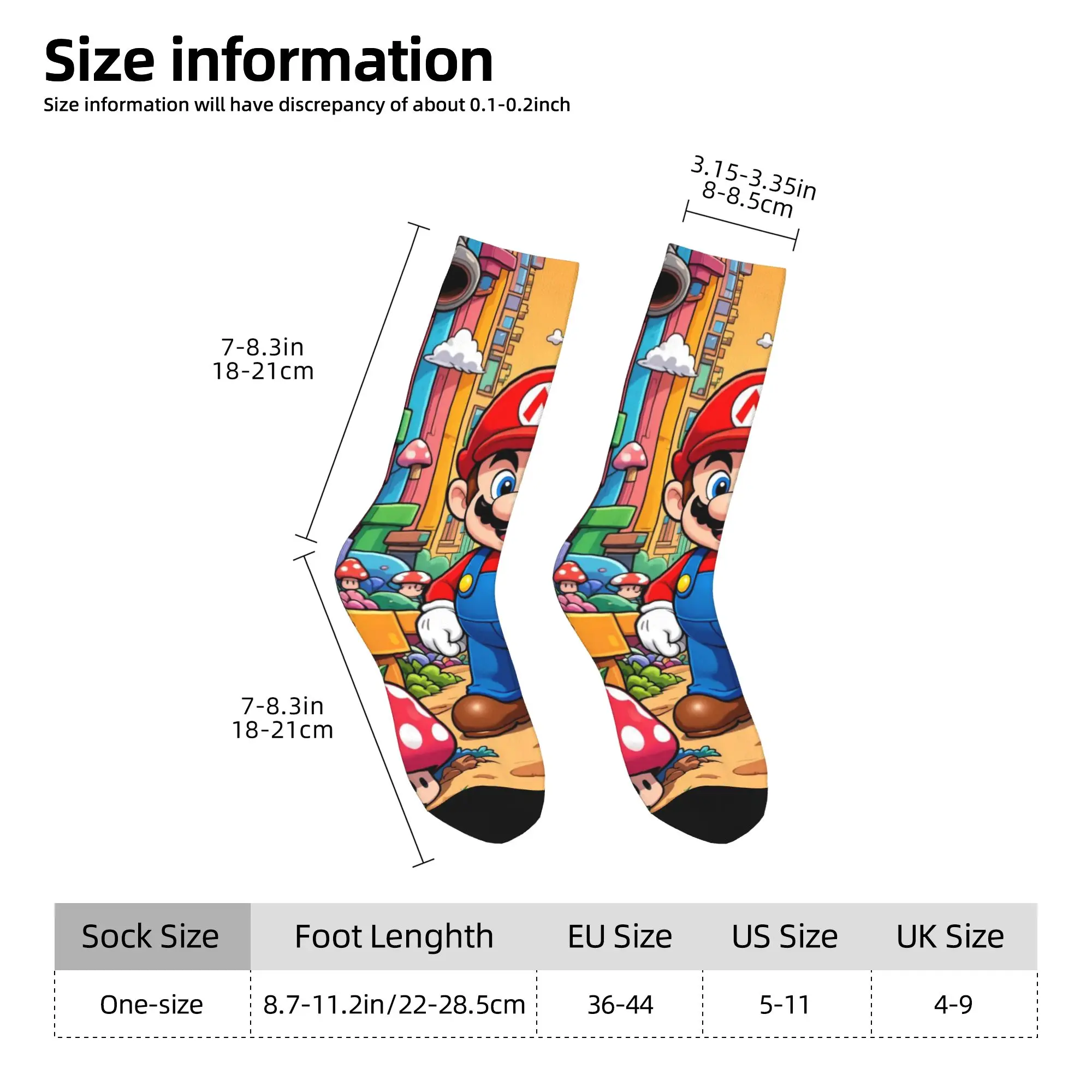 Marios Game Stockings  Design Novelty Socks Spring Anti Skid Socks Couple Outdoor Sports Soft Breathable Socks