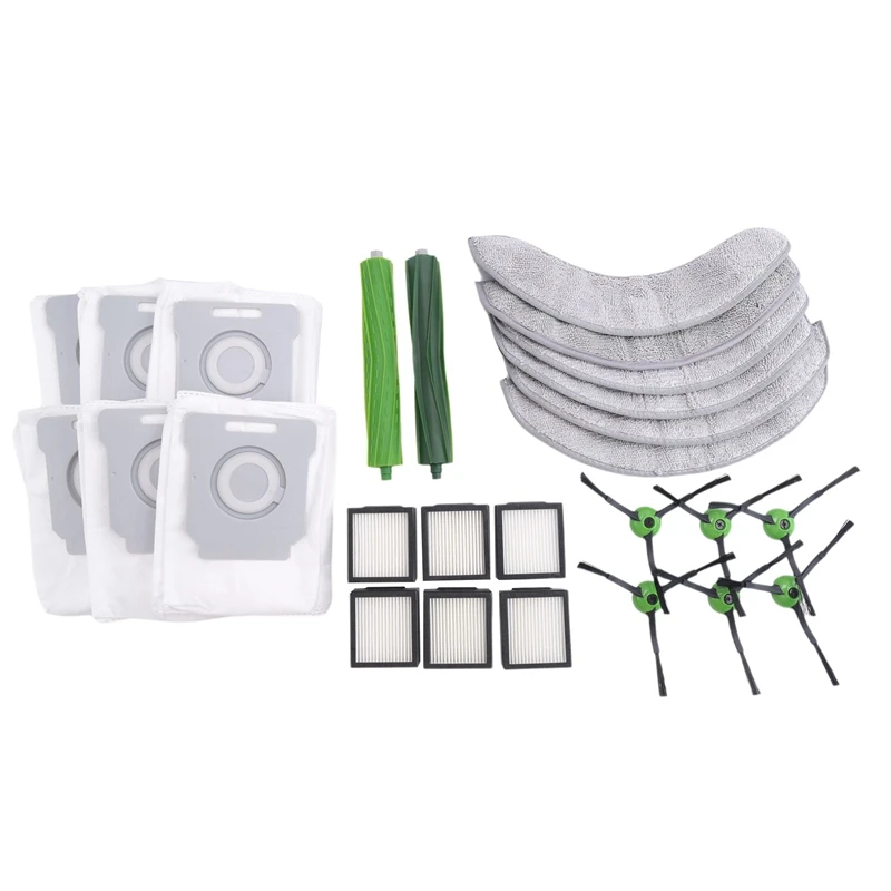 Для Irobot Roomba Combo J9 + робот-пылесос, роликовая основная боковая щетка, фильтр Hepa, швабра, тряпка, мешок для пыли, аксессуары