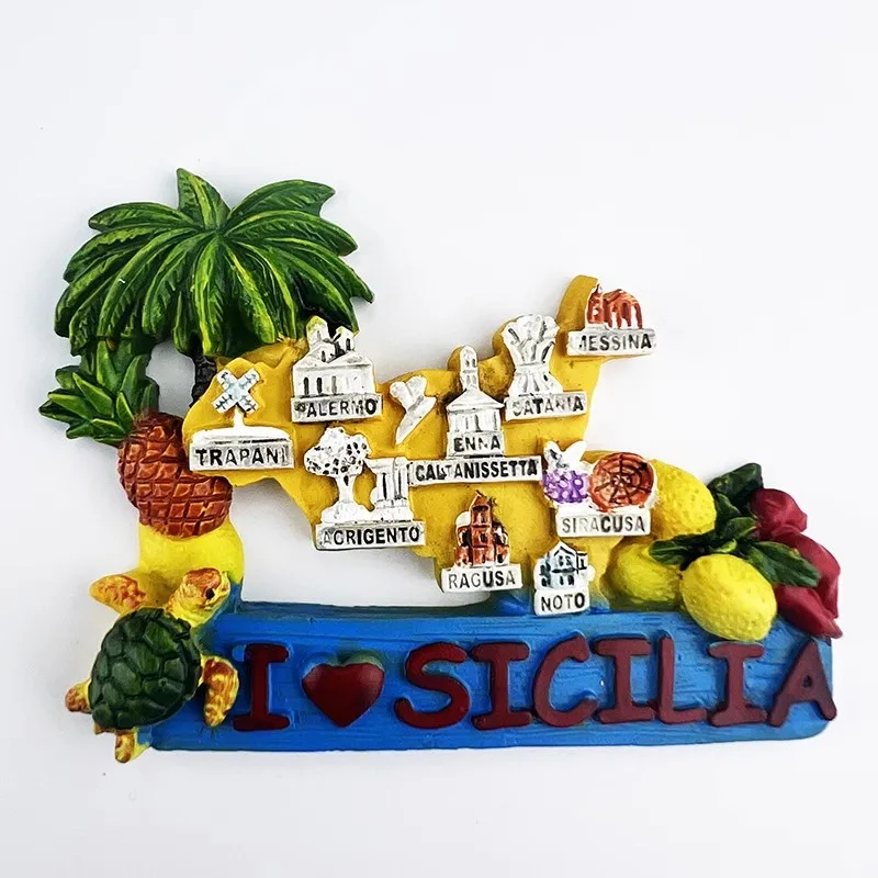 Italy Fridge Magnets Lago Di Garda Sicilia Lago Como Verona Taormina Travelling Souvenirs Home Decor Refrigerator Stickers Gifts