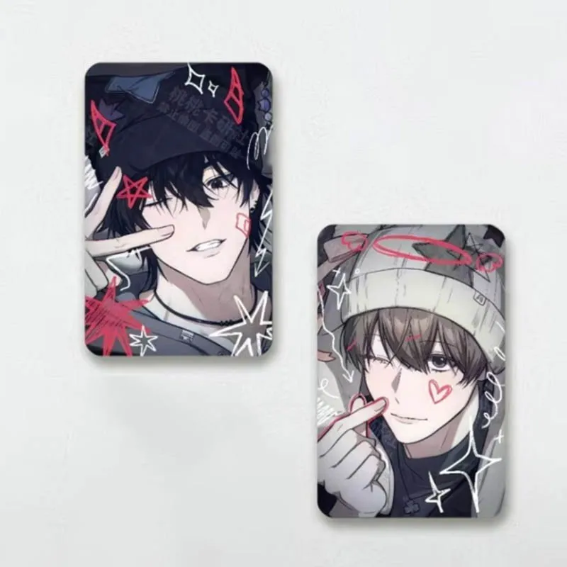 Anime The Guild Mitglied Next Door Yoon Ji-gu Lee Yeo-woon Cosplay Karte Papier Karten 2 Teile/satz Ornament Dekoration Zubehör Requisiten – Detail 1