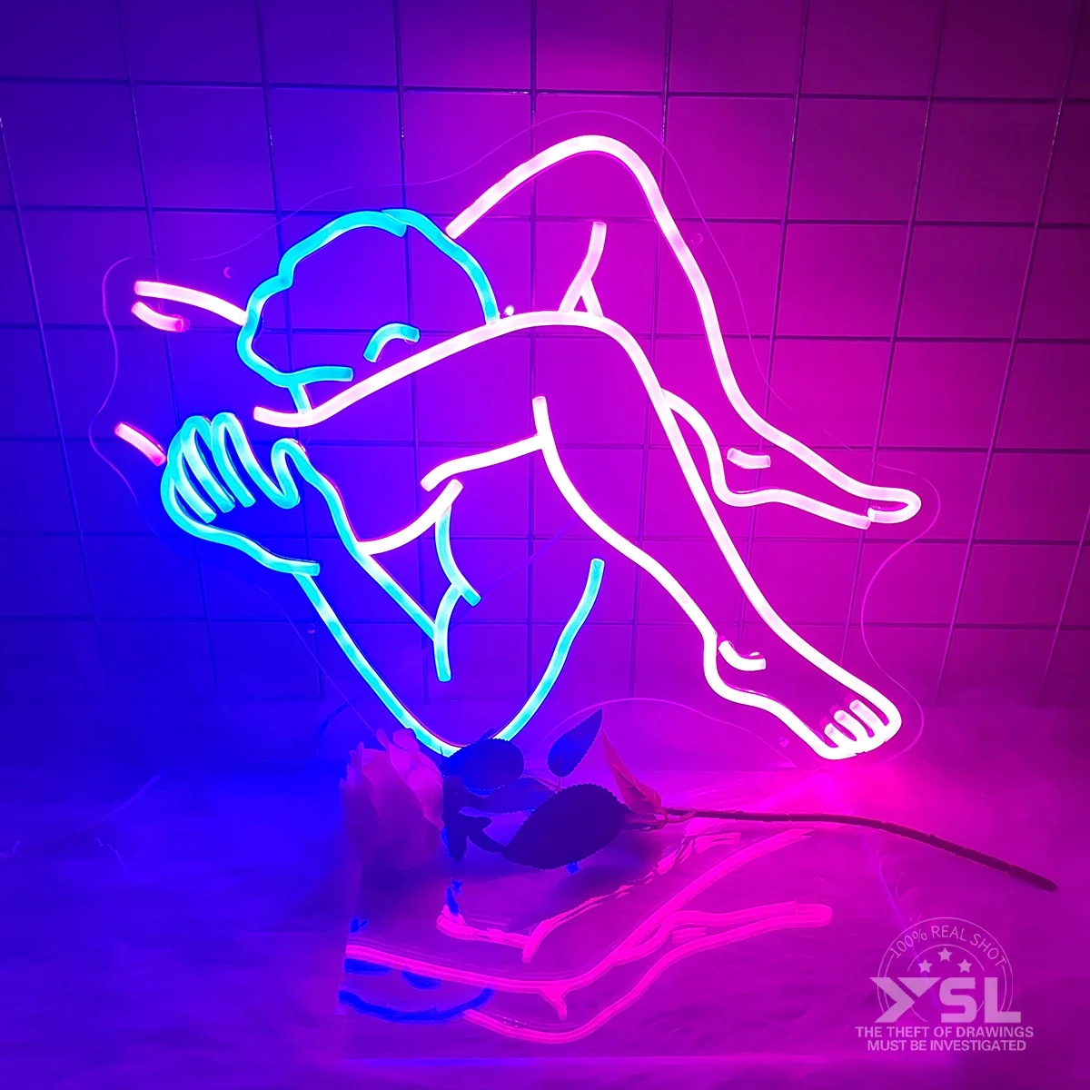 Sexy Lady men and women Neon sign USB Led Light Acrylic Transparent Customizable Birthday Party Neon sign Wall Decoration