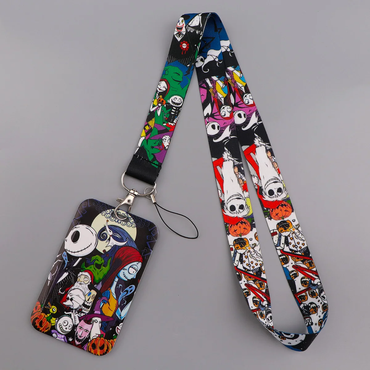 

Cute Stitch Lanyard Neck Strap Keychain Christmas Skull Card Cover Badge Holder Mobile Phone Hang Rope Keyring Accessories Gifts